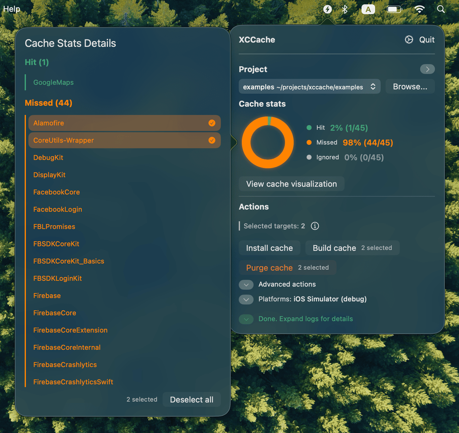 Build Cache Screenshot