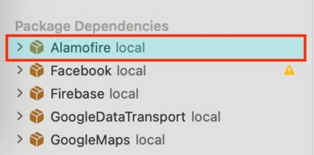 Package turned into local package