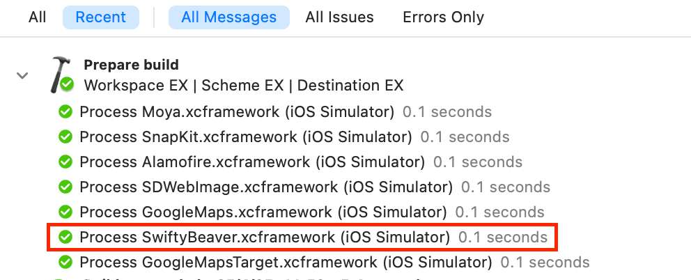 Xcode Build Screenshot